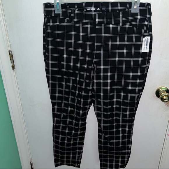 Old Navy Pants - Old Navy Black and White Checkered Trousers